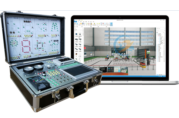 半实物PLC控制实验箱,虚实结合PLC实训装置