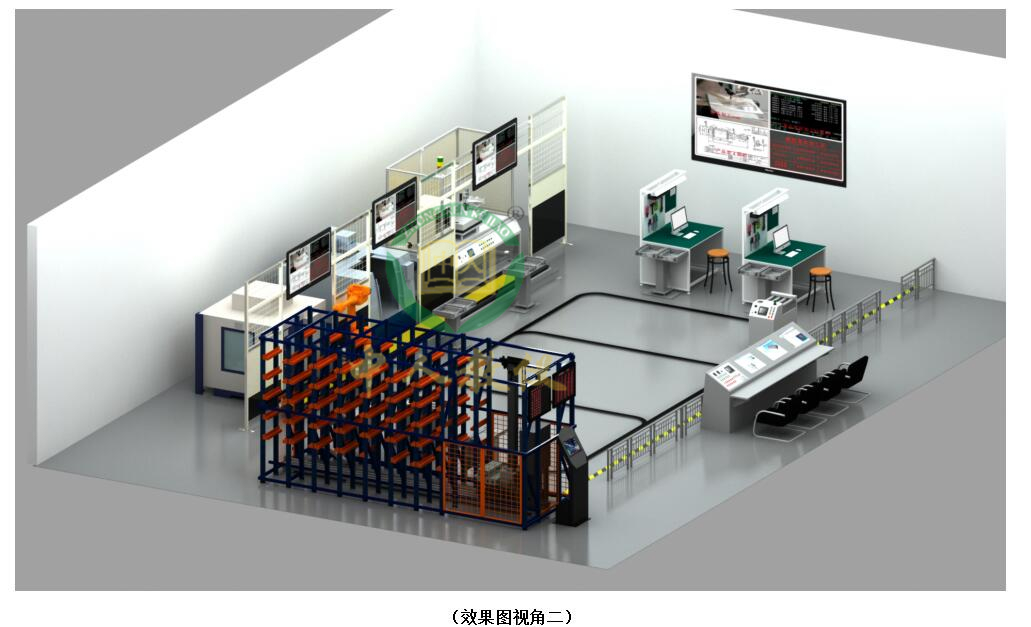 智能加工柔性实训系统,智能工厂实训系统（WMS+MES+ERP）